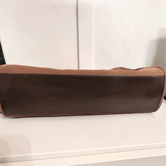 VTG Diane Von Furstenburg Faux Suede Leather Purse Handbag Tote Weekend Luggage - Picture 15 of 16